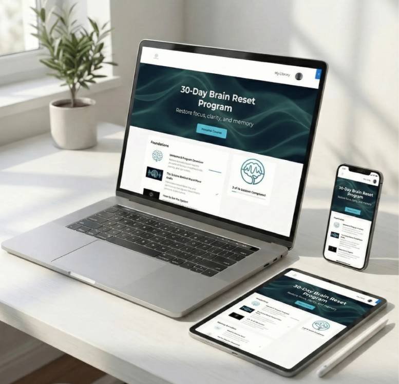 Sound-based cognitive training program designed to support memory, focus, and mental clarity through structured audio sessions